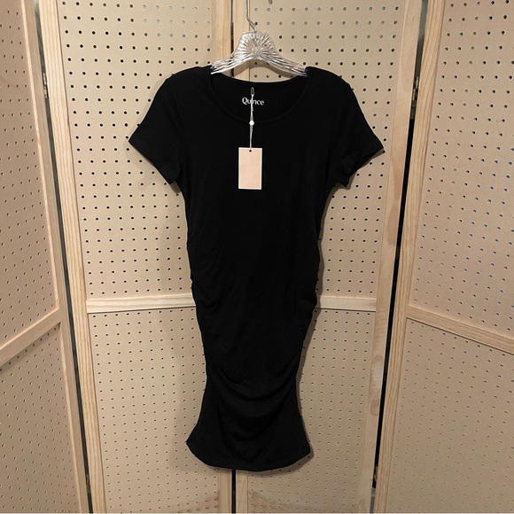 Quince Dresses & Skirts - 🤰NWT Quince small Tencel Jersey Maternity Dress - Classic Black🤰🏾